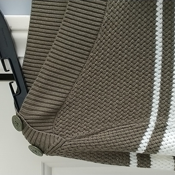 Talbot's Basket Weave Sweater - Stripe  L - Picture 5 of 15